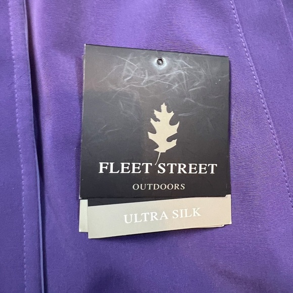 Fleet Street Reversible Jacket Coat  Purple Silk Pockets Button Up Size Large - Picture 9 of 11